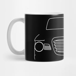 Studebaker Champ 1960s classic pickup truck white outline graphic Mug